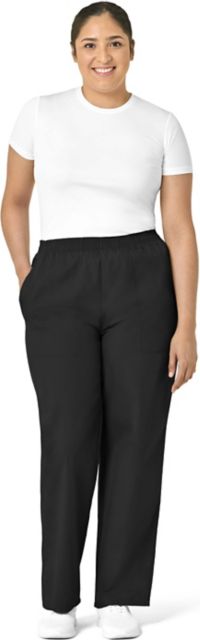 Ladies Black Fashion Poplin Slacks with Pockets 2XL